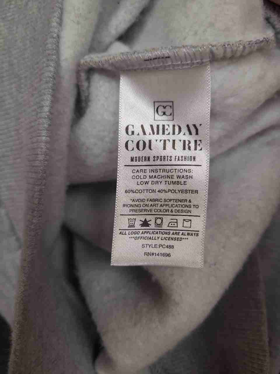 Gameday Couture Women's LSU Tigers Gray All Over Print Pullover Sweatshirt Sz S