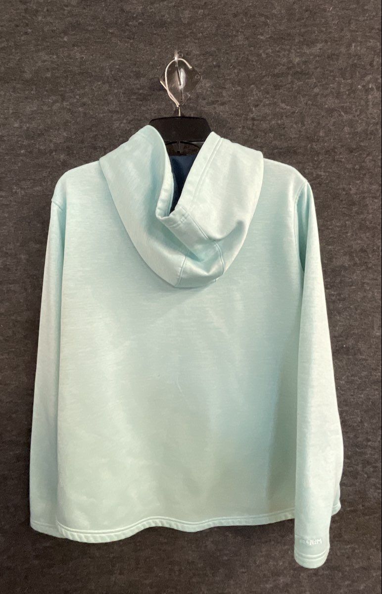 Under Armour Women's ColdGear Loose Pullover Hoodie Mint Green Big Logo Sz LG