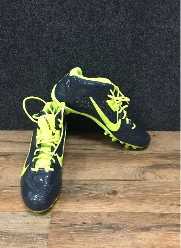 Nike Speedlax 4 Dark Grey Volt Lacrosse Cleats Men's Size 13