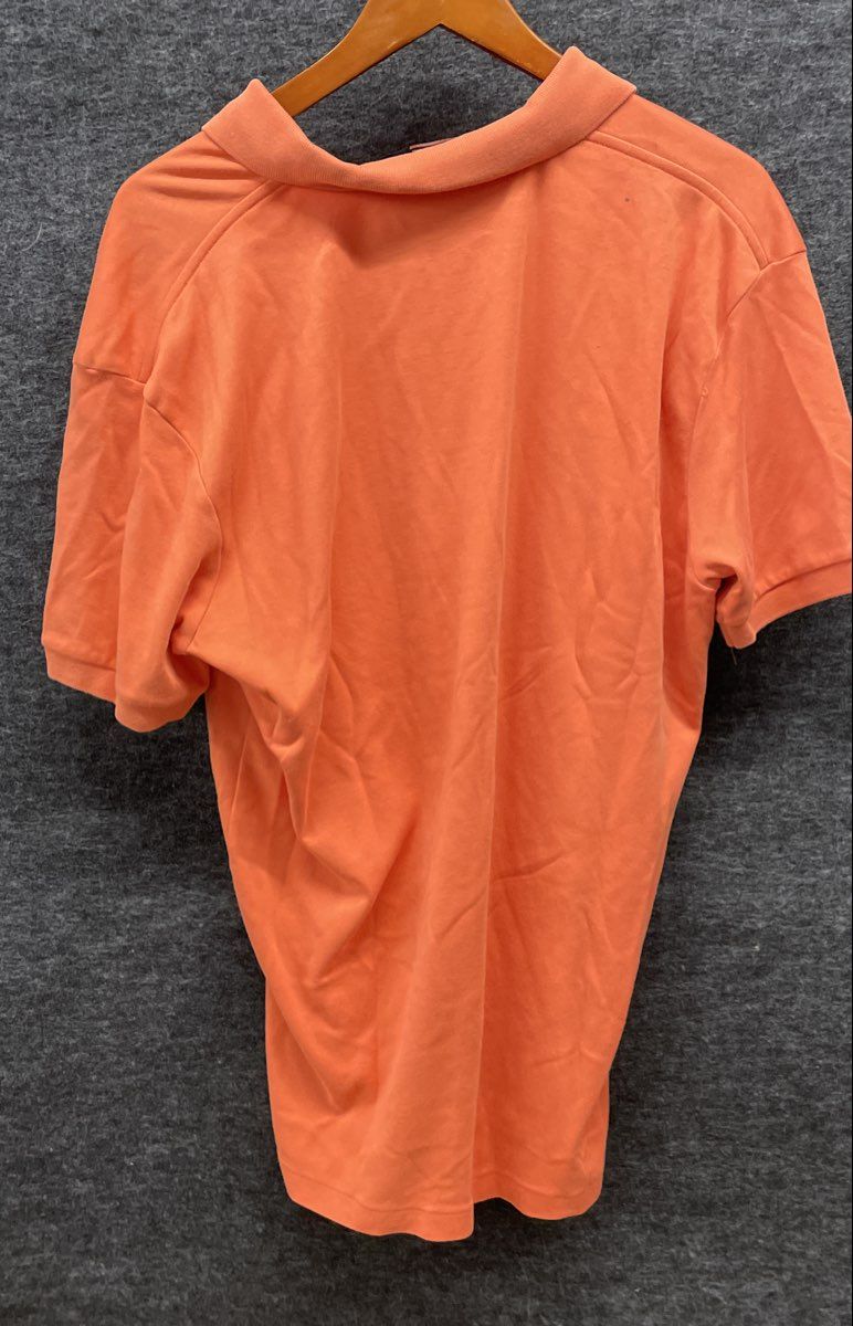Vintage Polo Ralph Lauren Men's Orange Pique Short Sleeve Polo Shirt Sz M