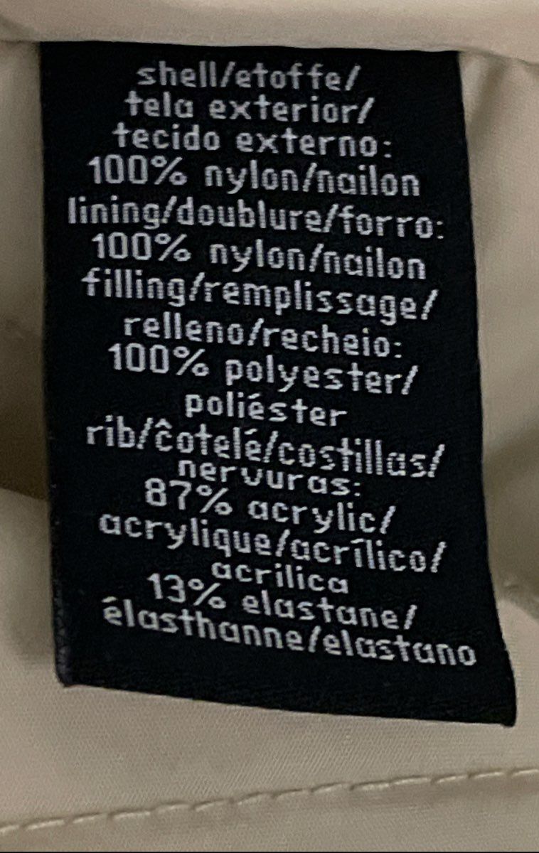 Calvin Klein Jeans Women's Beige Puffer Bomber Jacket Full Zip Size M