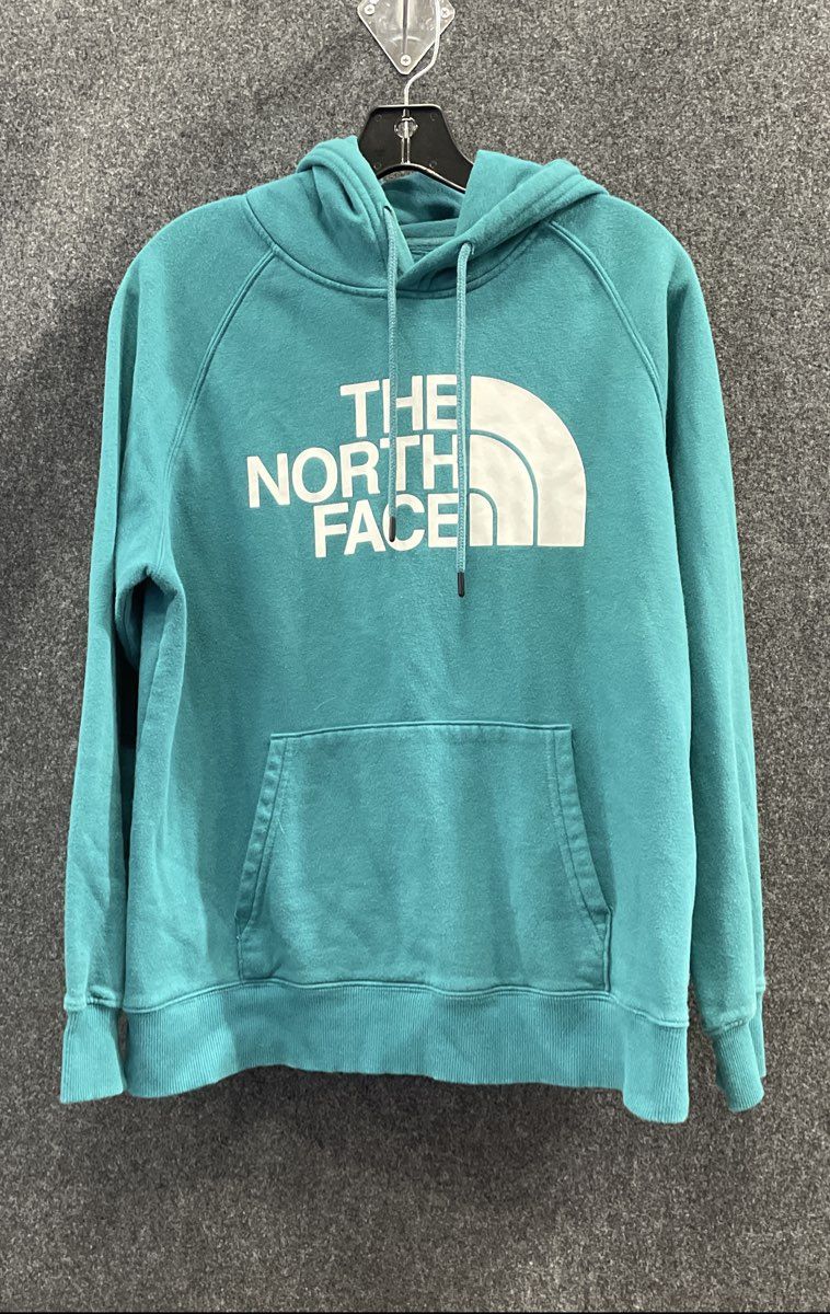 The North Face Women's Teal Pullover Hoodie Half Dome Logo Size M
