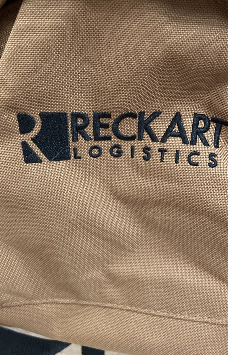 Carhartt Brown Heavy Duty Canvas Backpack Reckart Logistics Corporate Logo