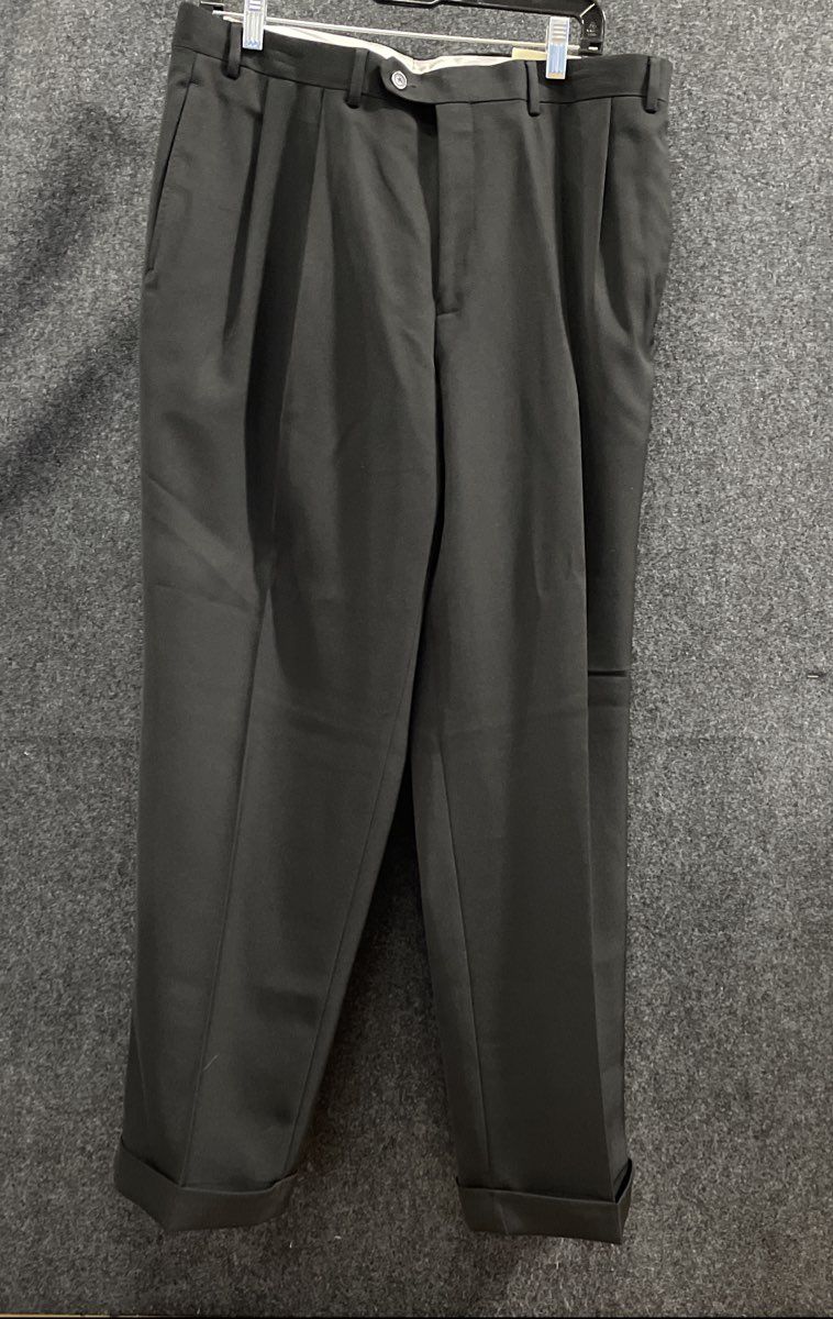 Lauren Ralph Lauren Men's Black Pleated Cuffed Dress Pants 36W x 30L NWT
