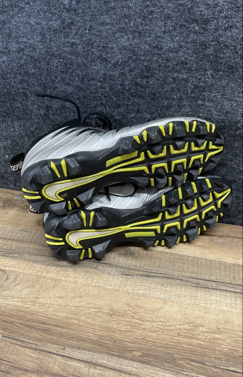 Nike Alpha Menace Shark Black Silver Football Cleats Men's Size 10.5