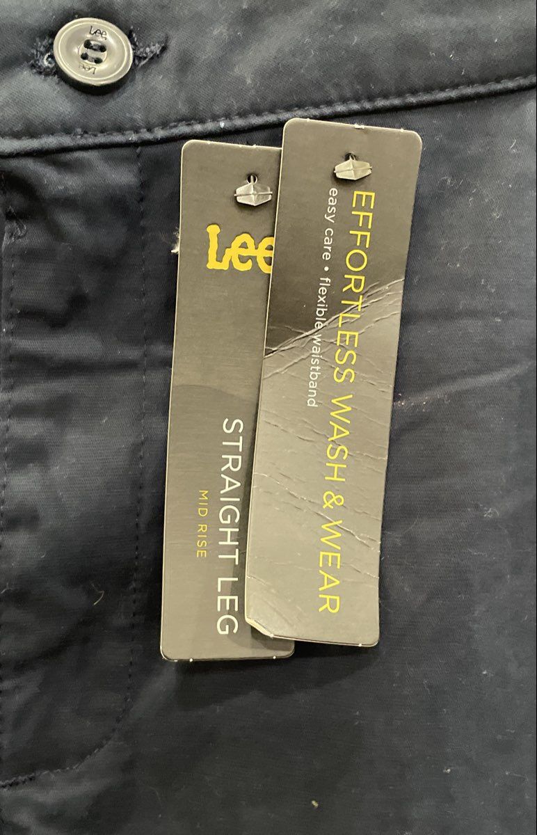 Lee Women's Imperial Blue Effortless Wash & Wear Straight Leg Pants Sz 16 M NWT