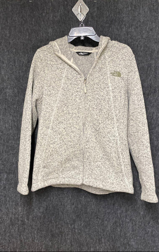 The North Face Women's Gray Heather Crescent Full Zip Sweater Fleece Hoodie L