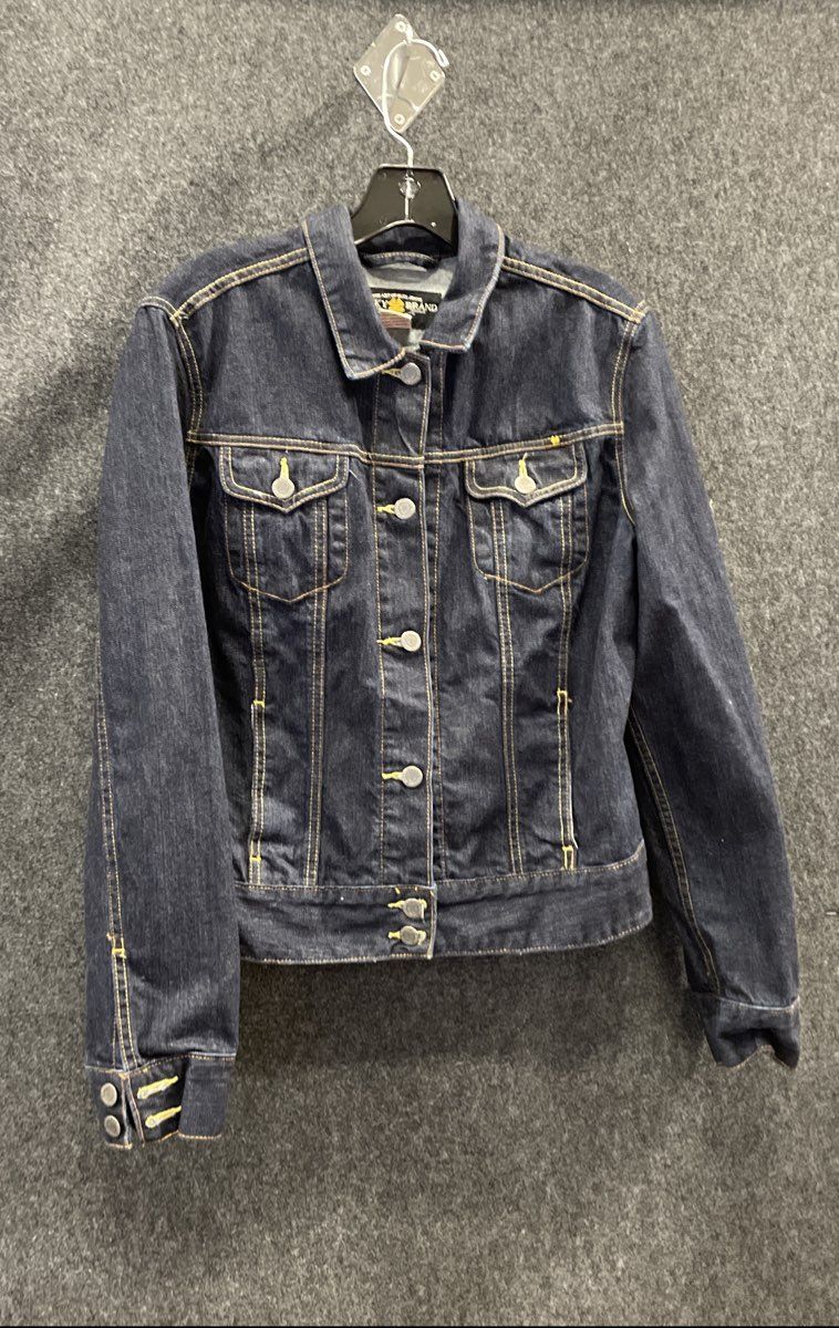 Lucky Brand Women's Dark Wash Cotton Denim Trucker Jacket Size L