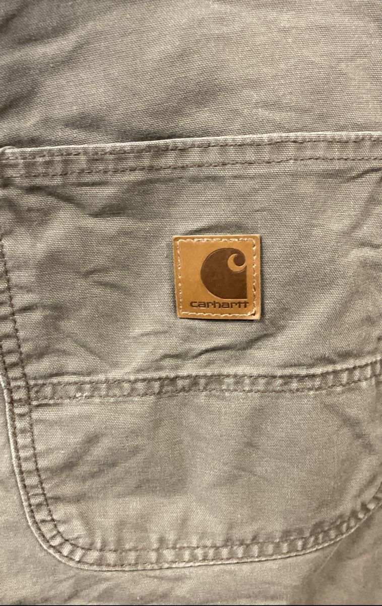 Carhartt Men's B151 Loose Fit Washed Canvas Work Dungaree Light Brown 31x34