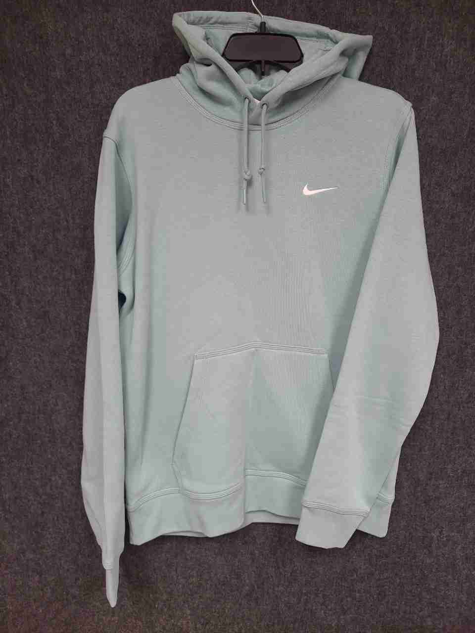 Nike Men's Pullover Hoodie Mint Light Green Embroidered Swoosh Fleece Sz M