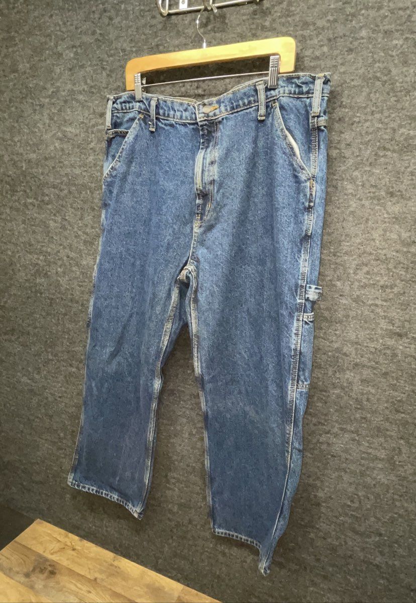 RK Brand Men's Blue Denim Carpenter Straight Leg Workwear Utility Jeans Sz 40x29