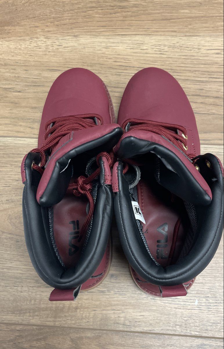 Fila Edgewater Waterproof Thinsulate Red Burgundy Boots Men's Size 8