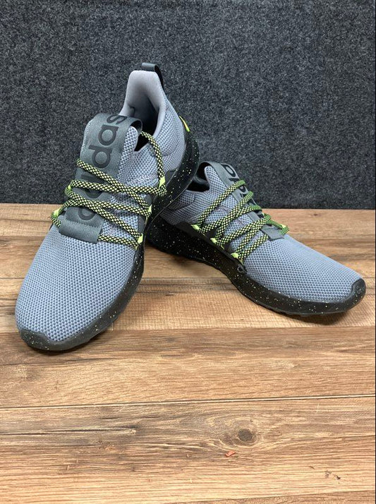 Adidas Lite Racer Adapt Grey Black Yellow Speckle Men's Sneakers Size 9.5