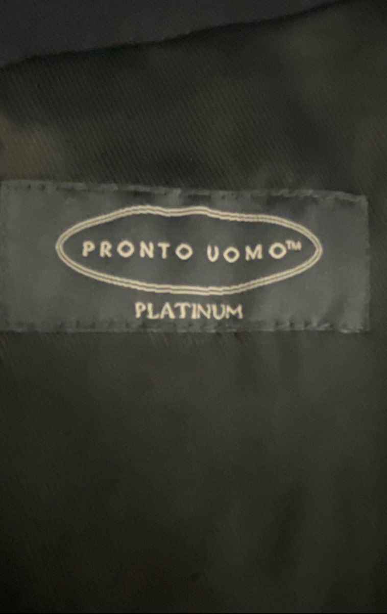 Pronto Uomo Platinum Men's Navy Blue 100% Wool 2-Piece Suit Sz 54 Long 48 Waist