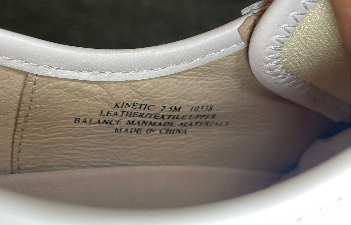 Naked Feet Kinetic White Metallic Leather Sneakers Women's Size 7.5 M