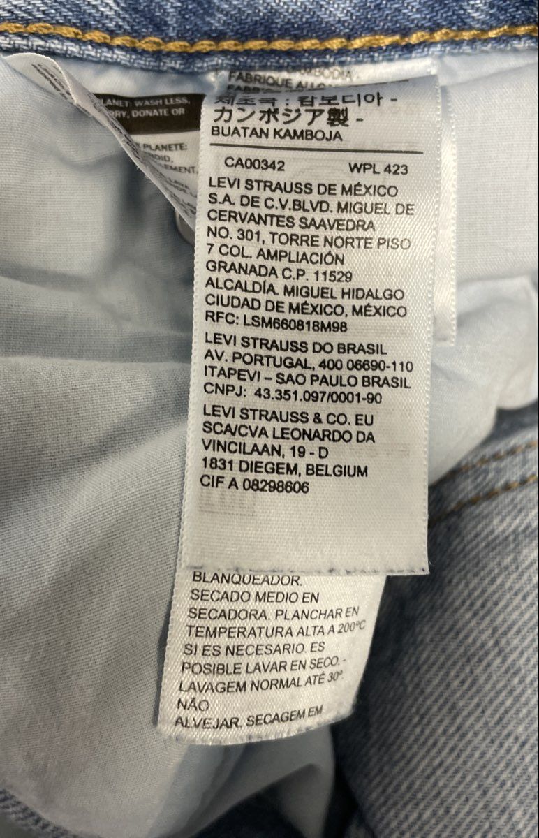 Levi's 501 Women's Light Wash Straight Leg Jeans Light Blue Sz 26x31