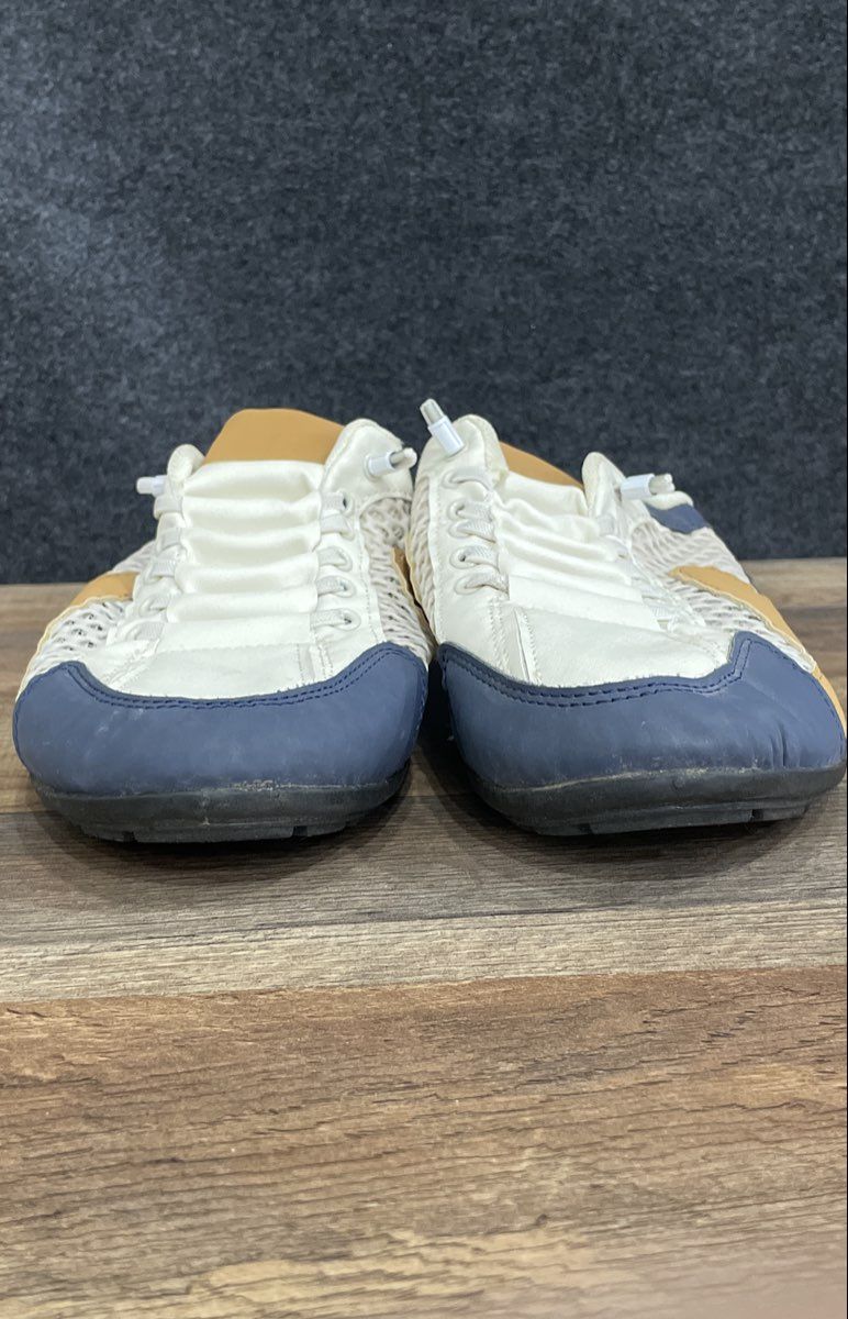 Blue White Tan Mesh Slip-On Mule Backless Sneakers Size 47