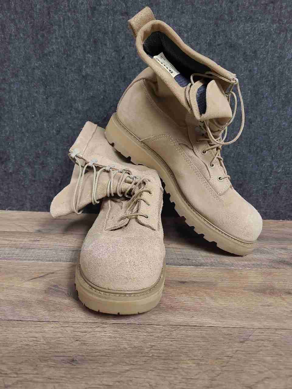 Bates E30500C Tan Suede Gore-Tex Military Combat Boots Size 11.5 R
