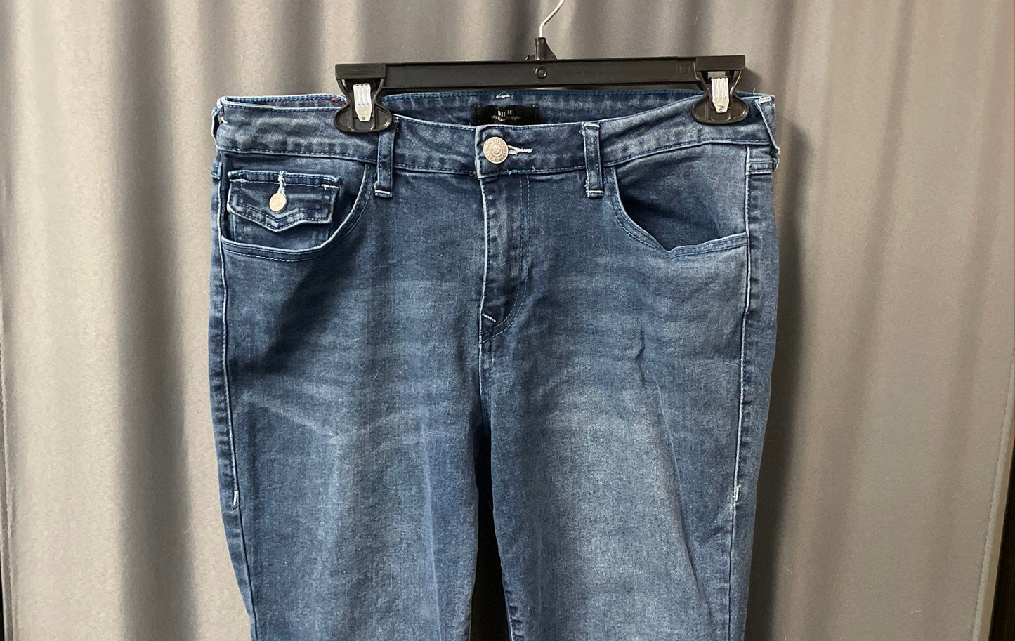 True Religion Women's Blue Billie Mid Rise Straight Leg Jeans Sz 31