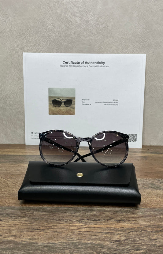 Marc Jacobs Women's MJ 357/S Sunglasses Black Gray Marble Gradient COA Sz 54