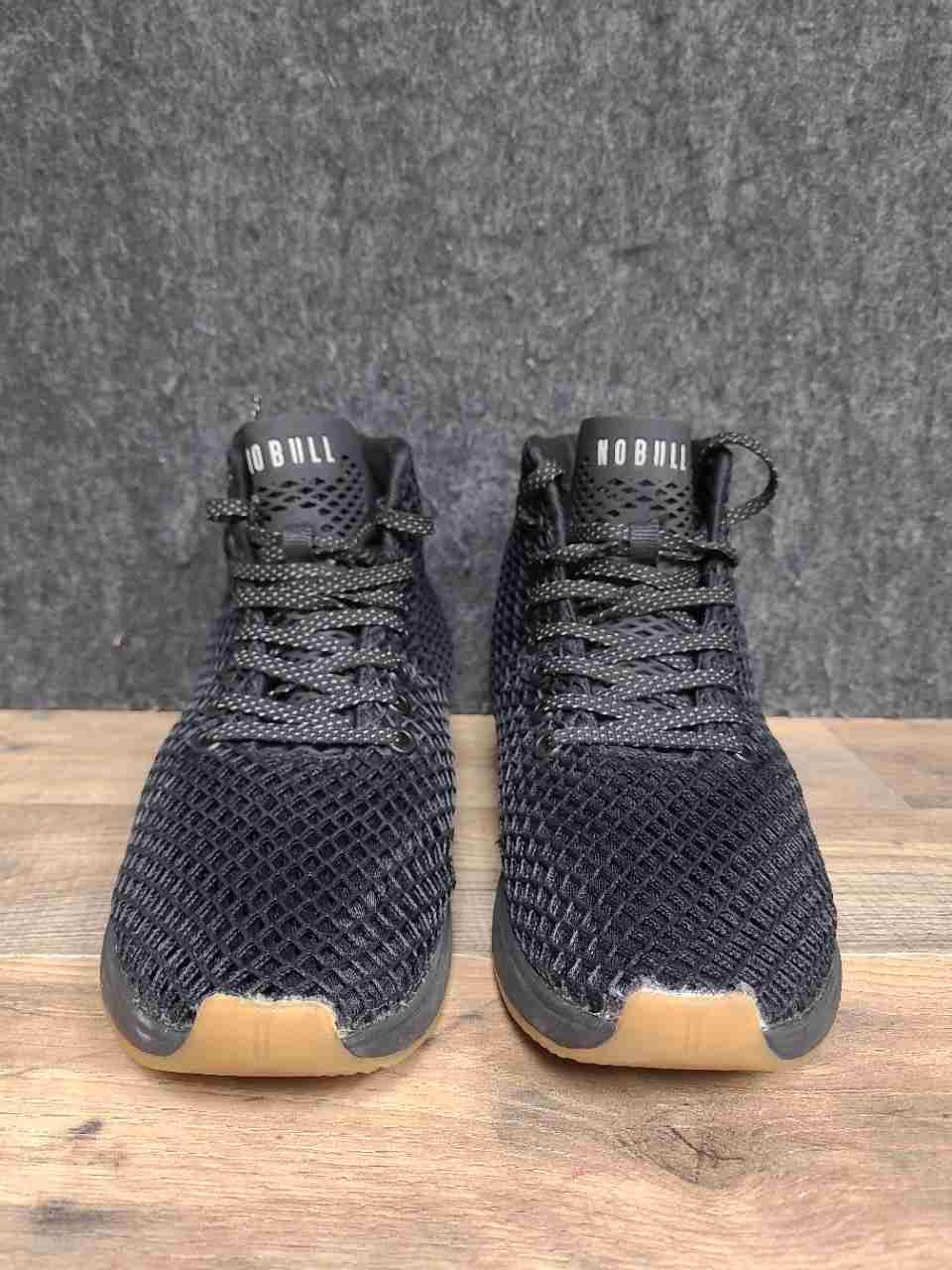 NOBULL High-Top Mesh Black Gum Training Shoes Men's Size 7 Women's 8.5