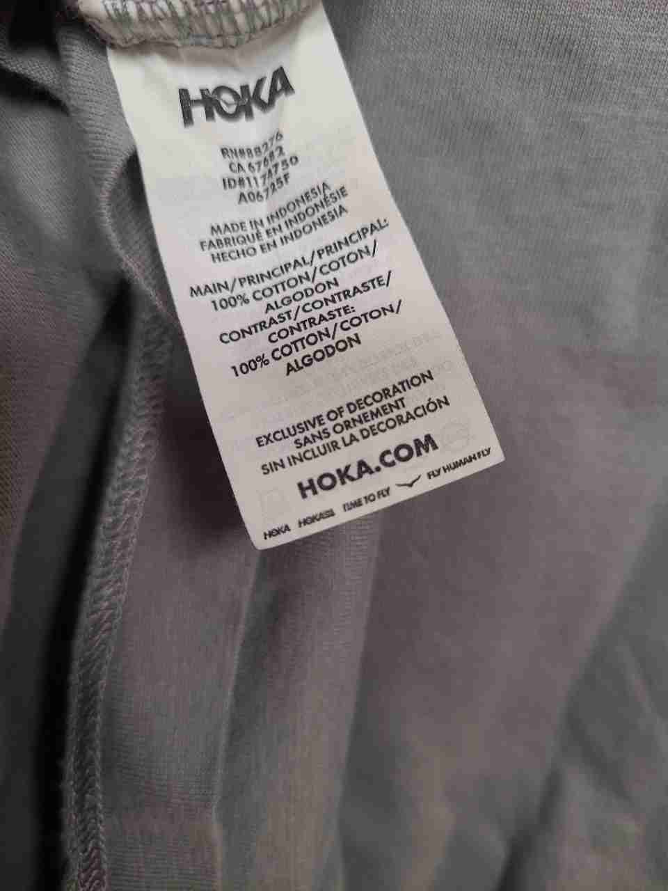 Hoka Men's Grey Cotton Short Sleeve Logo Graphic T-Shirt Sz M