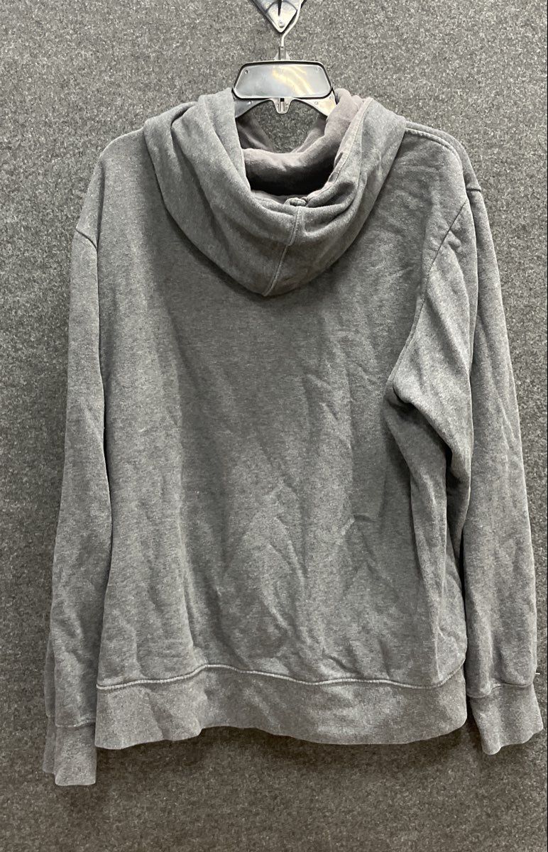 The North Face Men's Gray Multicolor Vertical Logo Pullover Hoodie Size L
