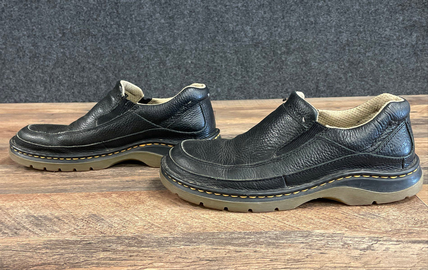 Dr. Martens 11198 Black Pebbled Leather Slip On Loafers Men 8 Women 9 Size 8