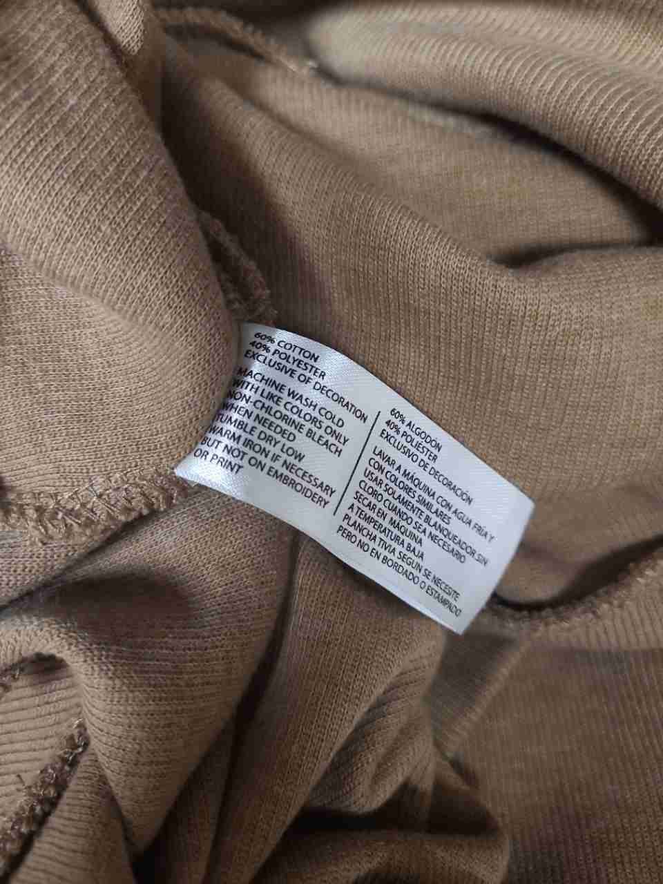 U.S. Polo Assn. Men's Tan 1/4 Zip Pullover Mock Neck Cotton Blend Sz L