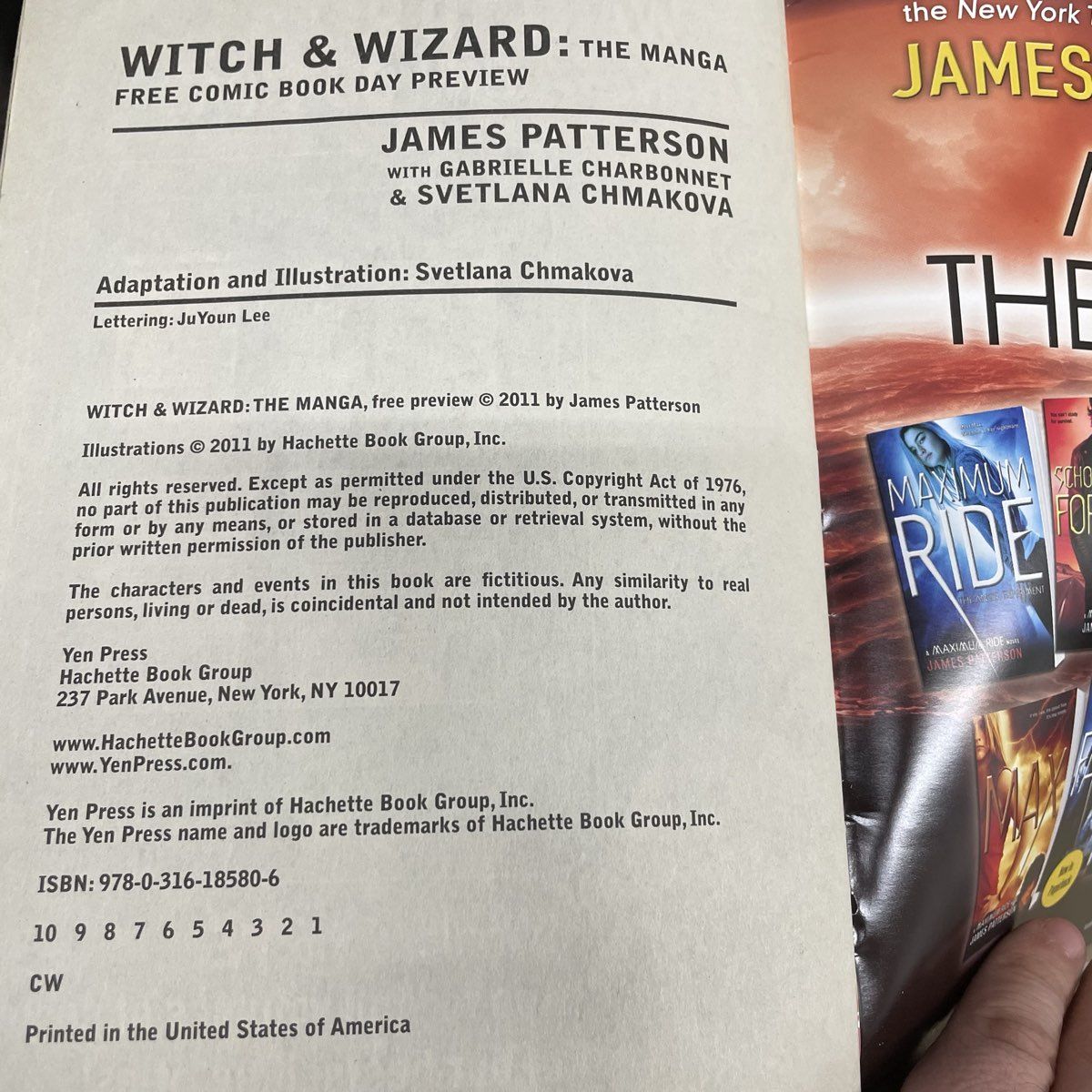 James Patterson Witch & Wizard Lot of 3 - Novel, Manga, & Graphic Novel