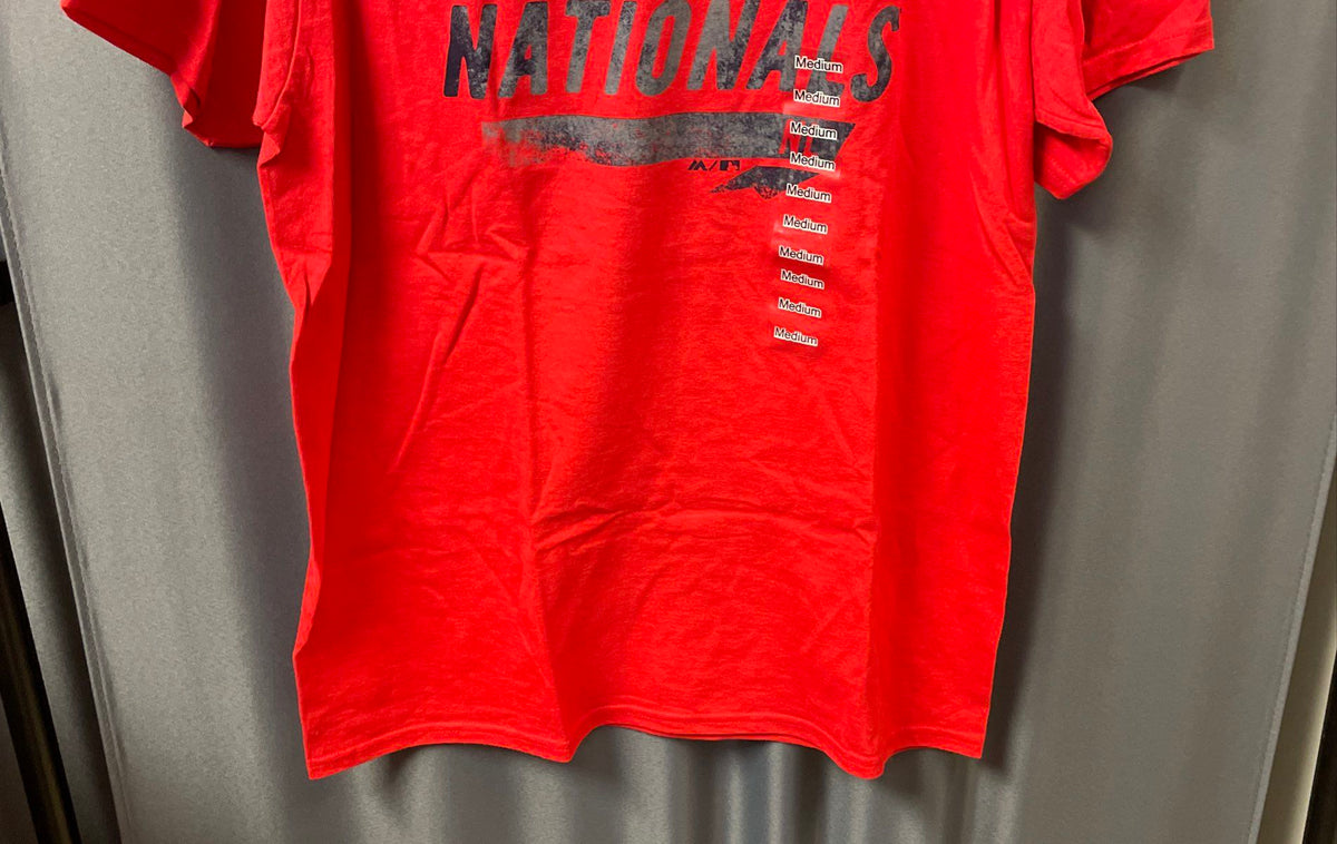 Majestic Men's Washington Nationals MLB Baseball Graphic T-Shirt Red NWT Sz M