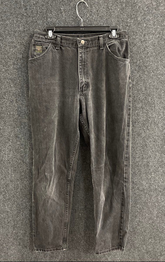 Vintage 90s Wrangler for Women Faded Black High Rise Tapered Mom Jeans Sz 12x29