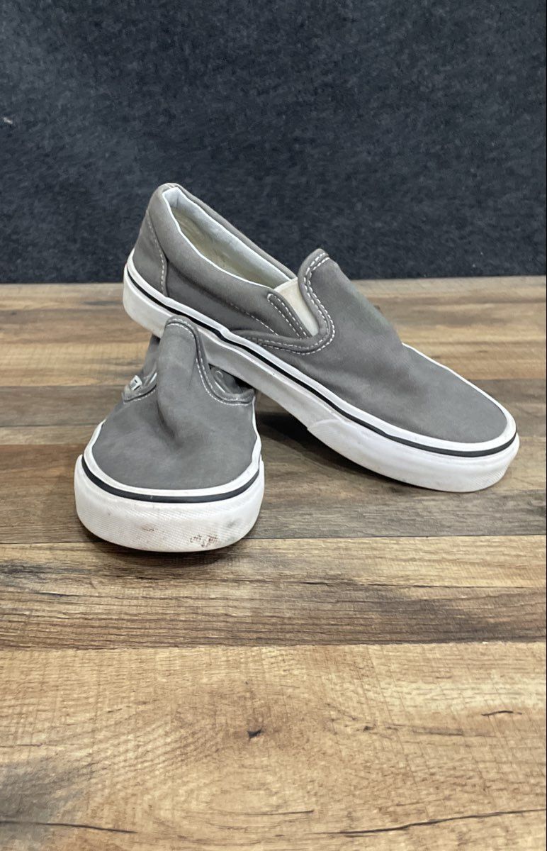 Vans Classic Slip-On Charcoal Grey Canvas Skate Shoes Men's 5 Women's 6.5