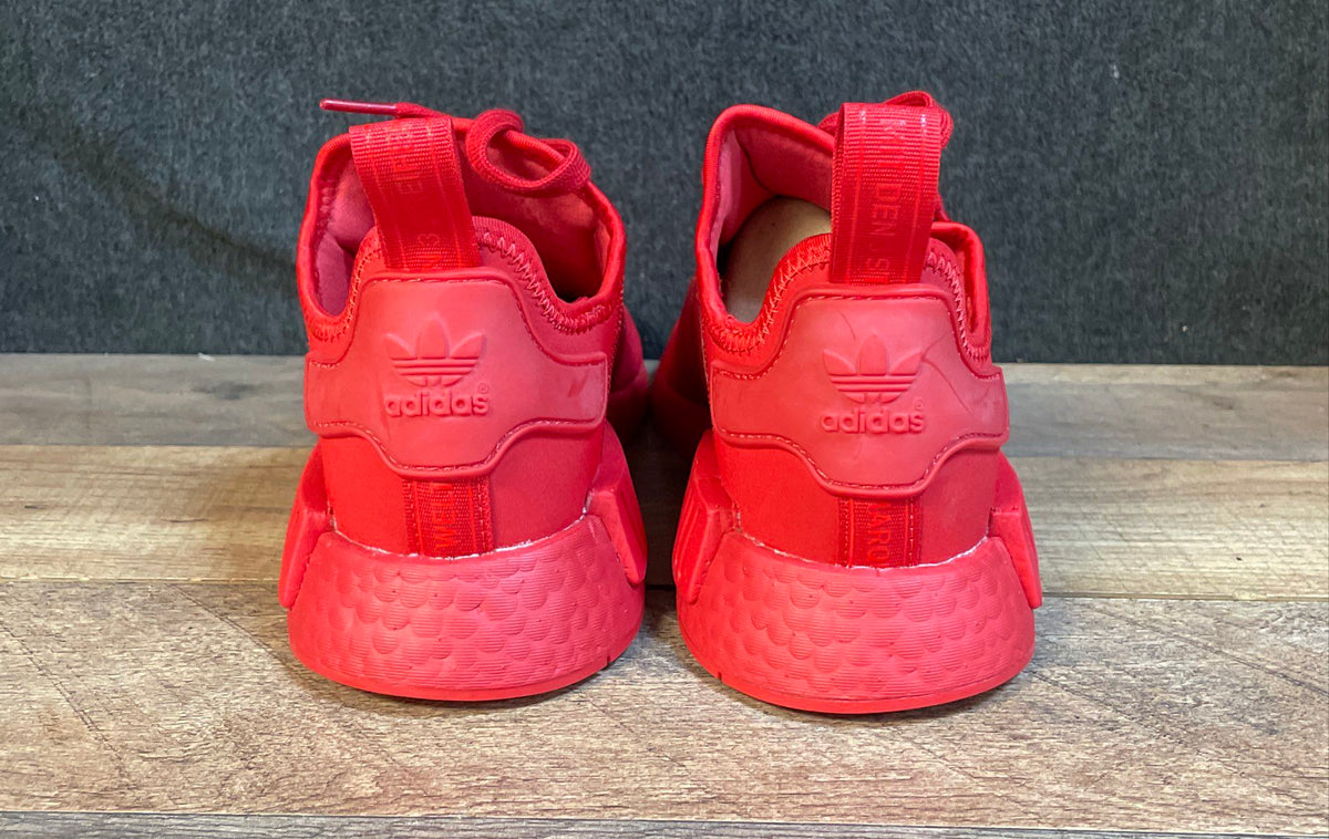 Adidas NMD R1 Triple Red Monochromatic Lifestyle Sneakers Size 7.5