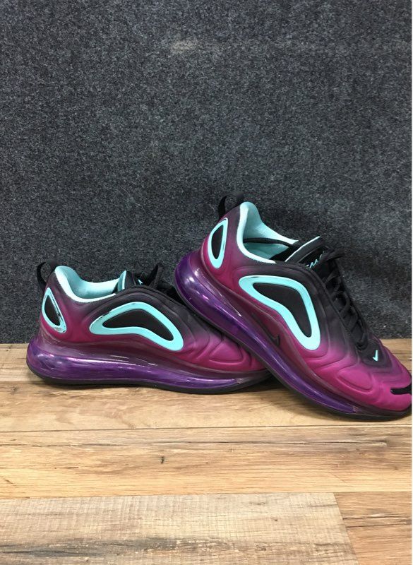 Nike Air Max 720 Oxygen Purple Black Teal GS Running Shoes Size 6Y