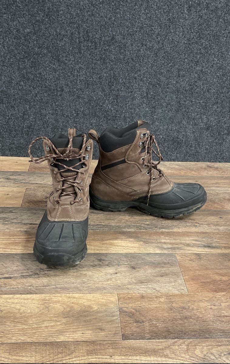 LL Bean Storm Chaser Waterproof Primaloft Brown Winter Duck Boots Men's Size 10