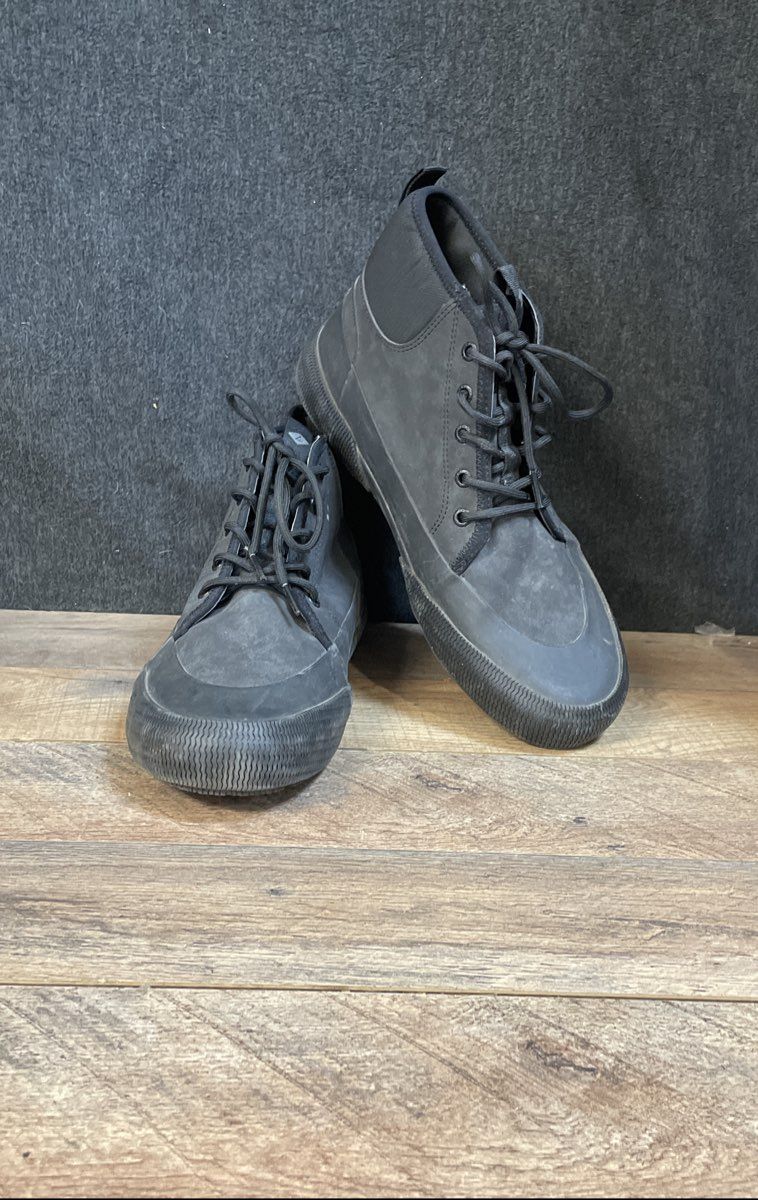 Sperry STS24940 Men's Black High Top Sneaker Deck Shoes Size 10