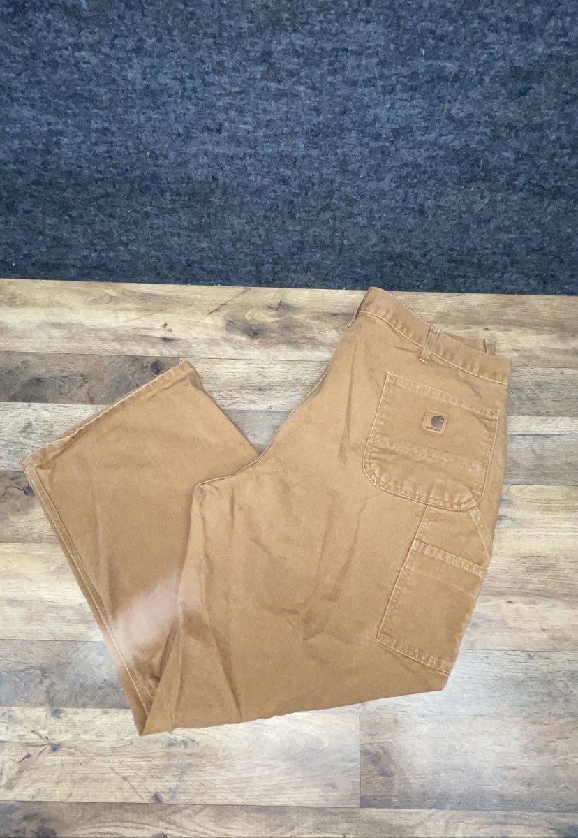 Carhartt Men's B11 Brown Washed Duck Original Dungaree Fit Work Pants Sz 42x30