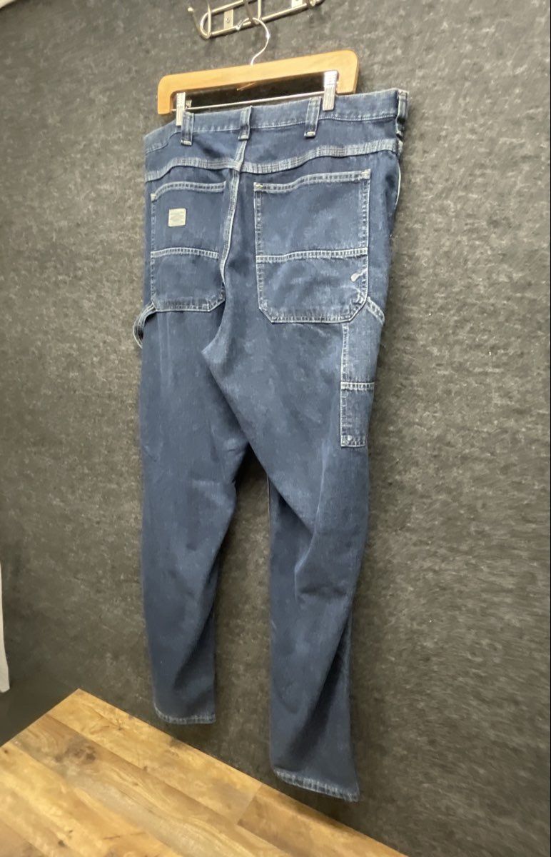 Lee Men's Dark Blue Carpenter Denim Utility Workwear Jeans Sz 38x34