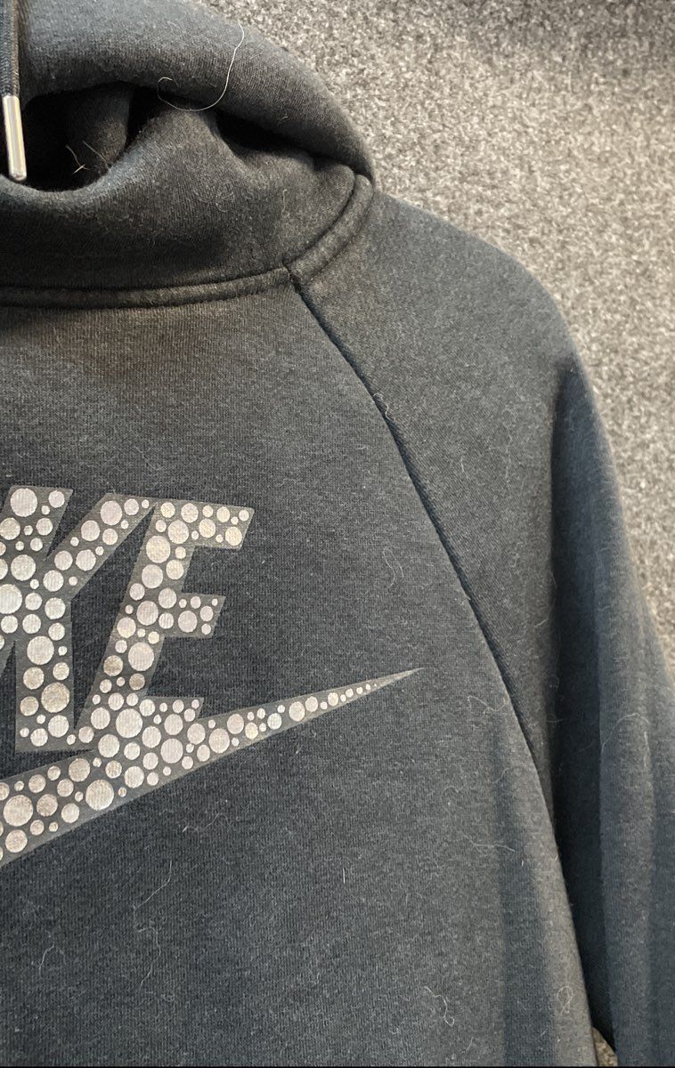 Nike Sportswear Women's Black Hoodie Polka Dot Bubble Swoosh Scuba Sz M