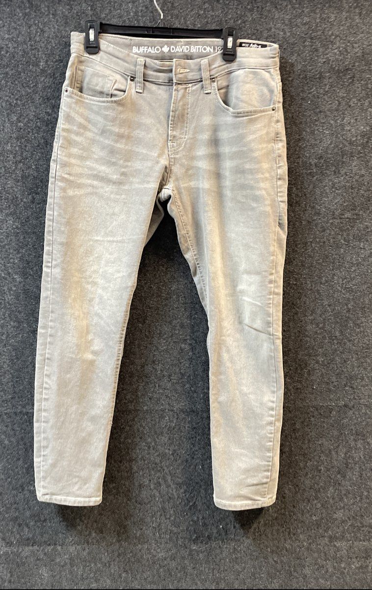 Buffalo David Bitton Men's Gray Ash-X Slim Fit Stretch Jeans Sz 32x30