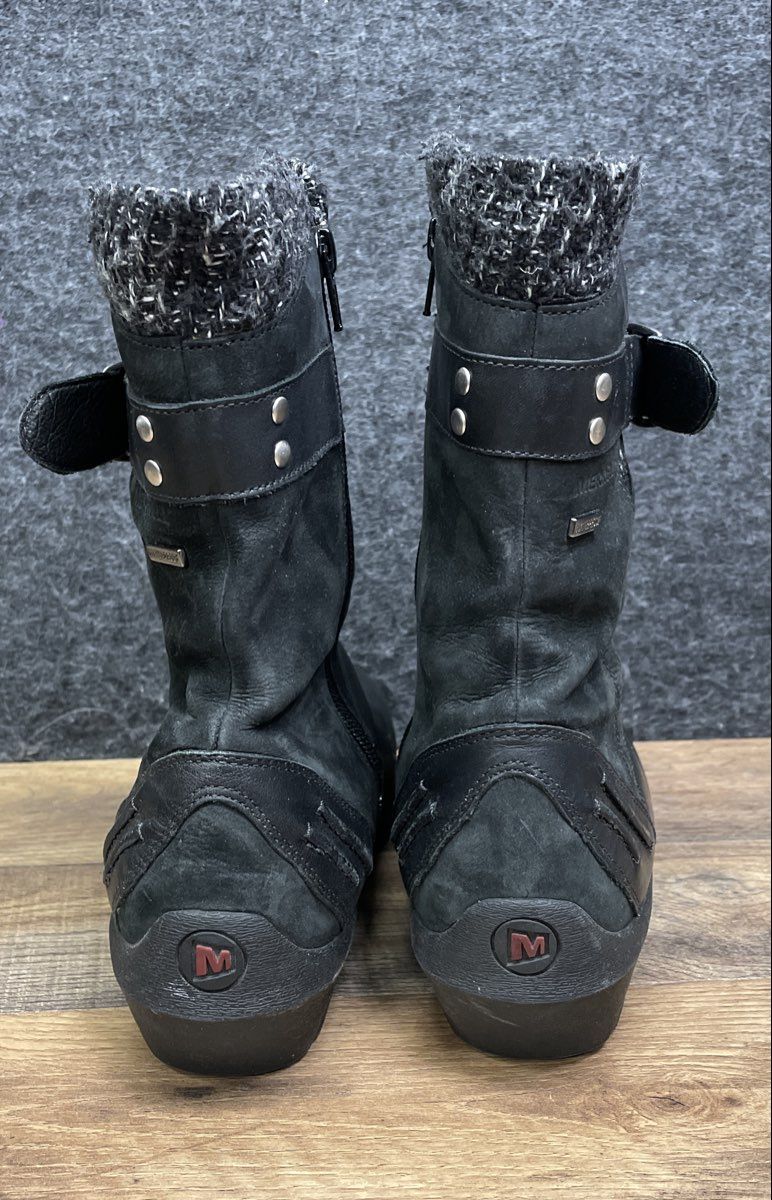 Merrell Donatella Waterproof Black Leather Boots Women's Size 9