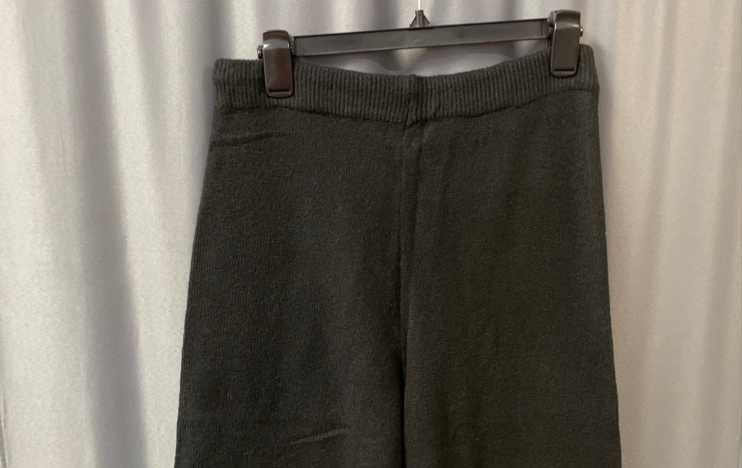 Bluivy Women's Black Knit Drawstring Wide Leg Lounge Pants NWT Sz M
