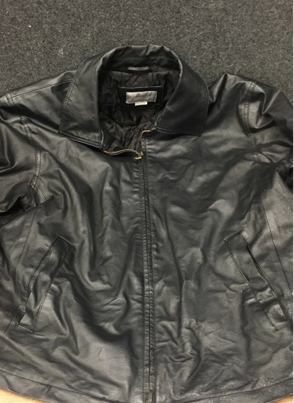 Vintage 90s Vintage Leather Brand Genuine Black Leather Zip Jacket Sz M