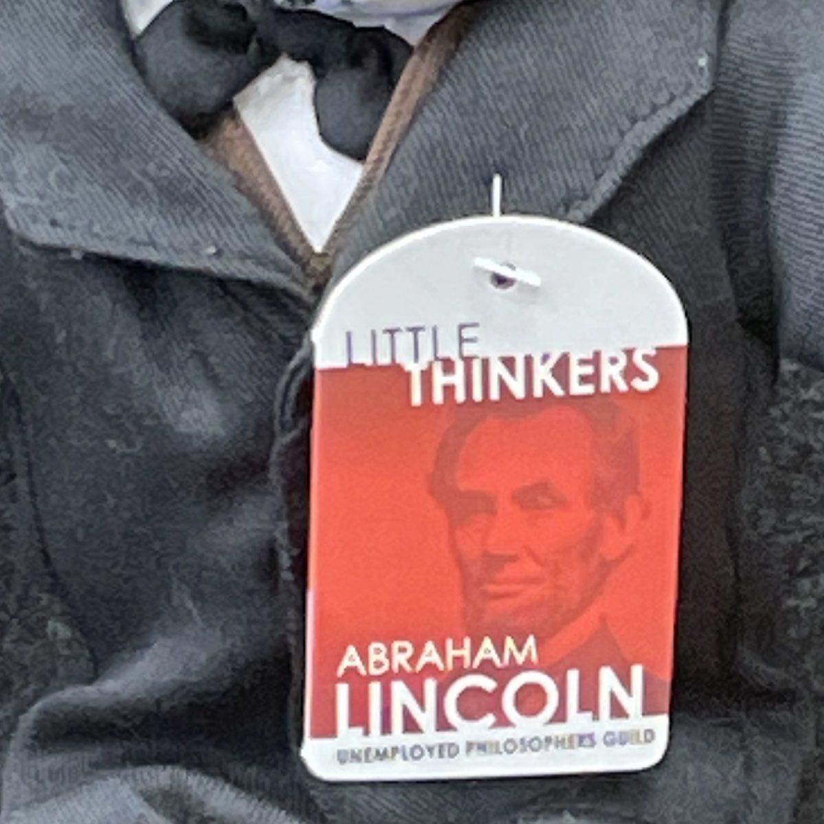 Little Thinkers Abraham Lincoln Plush Doll Toy Unemployed Philosophers Guild NWT