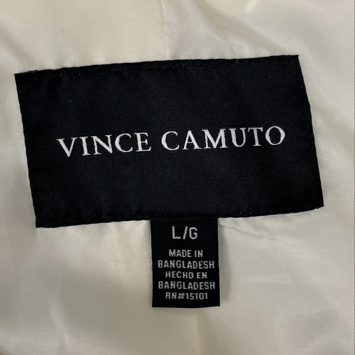 Vince Camuto Women's White Lightweight Hooded Water Resistant Rain Jacket Sz L
