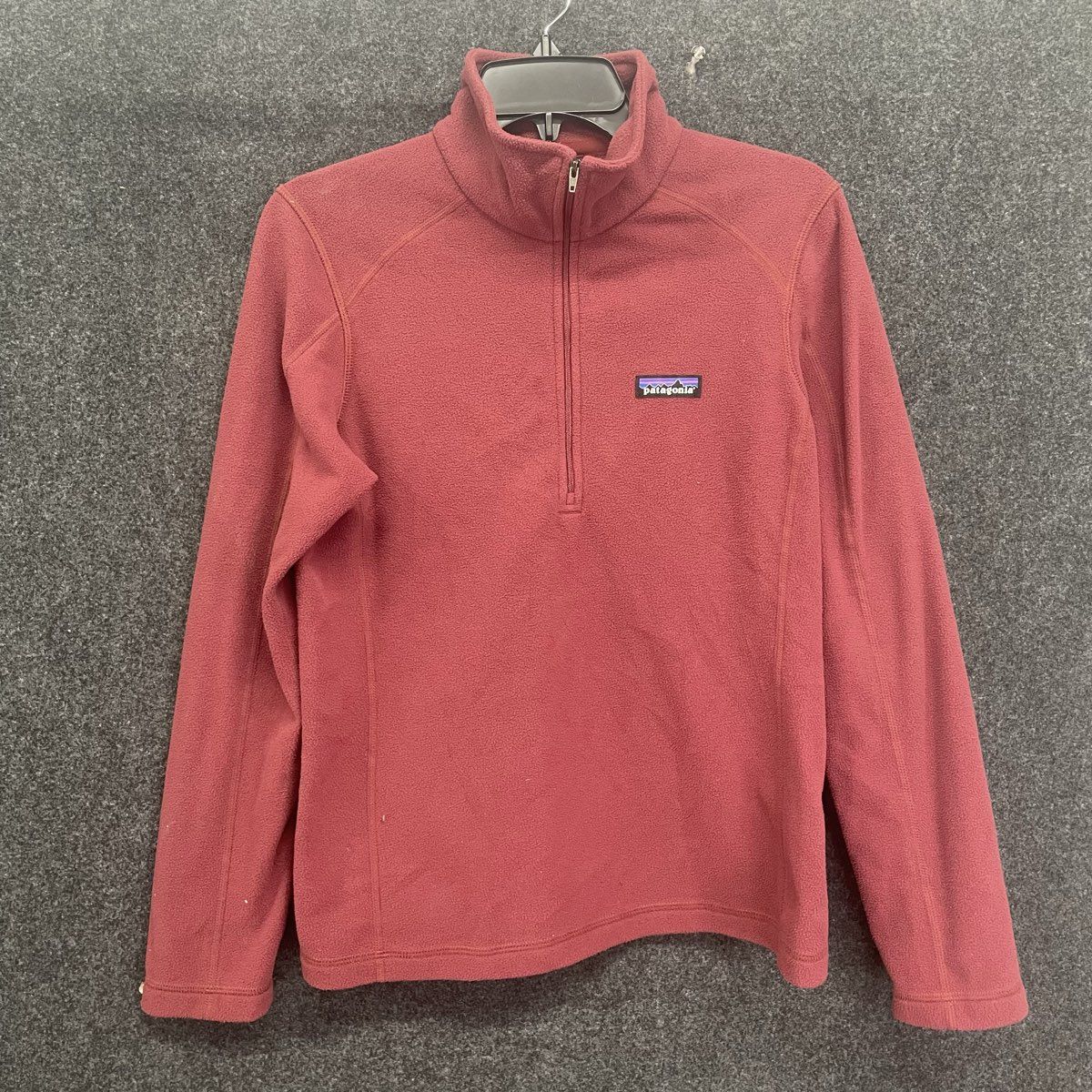 Patagonia Women's Micro D 1/4 Zip Fleece Pullover Maroon Burgundy Sz S