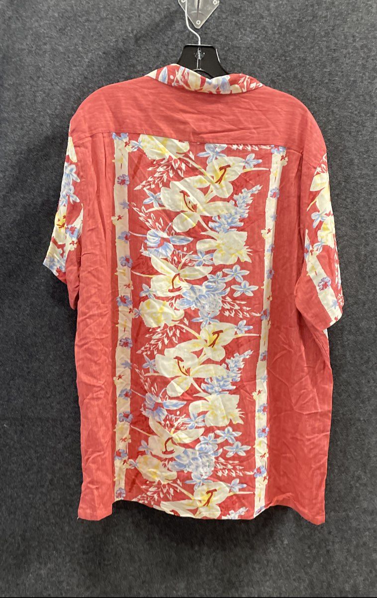 Club Room Men's Cranberry Spice Floral Silk Rayon Button Up Shirt Sz XL NWT