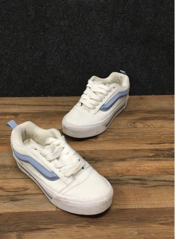 Vans Knu Stack White Light Blue Chunky Platform Sneakers Men's Size 10