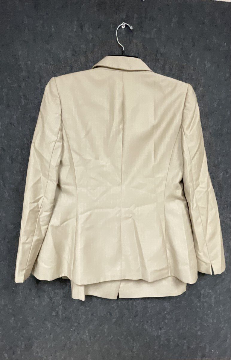 Calvin Klein Women's Tan Textured 2-Piece Blazer Skirt Suit Set Sz 6